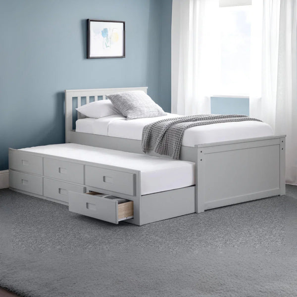 Maisie Bed With Underbed And Drawers - Dove Grey - Living with Luxury