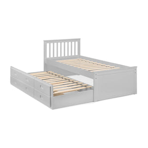 Maisie Bed With Underbed And Drawers - Dove Grey - Living with Luxury