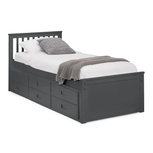 Maisie Bed With Underbed And Drawers Anthracite - Living with Luxury