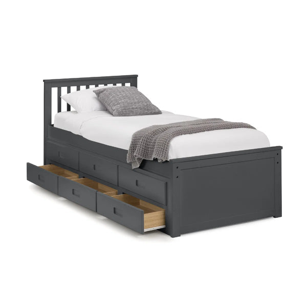 Maisie Bed With Underbed And Drawers Anthracite - Living with Luxury