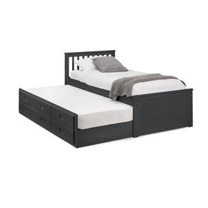 Maisie Bed With Underbed And Drawers Anthracite - Living with Luxury