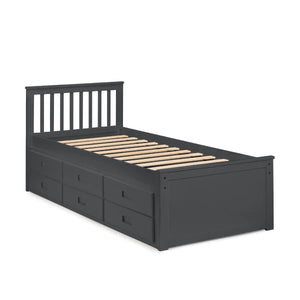 Maisie Bed With Underbed And Drawers Anthracite - Living with Luxury
