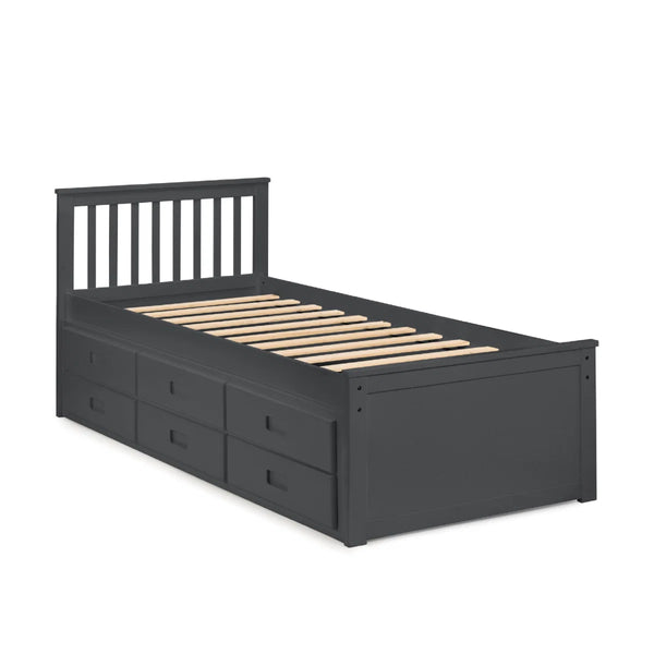 Maisie Bed With Underbed And Drawers Anthracite - Living with Luxury