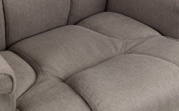 MALMO SWIVEL RECLINER & STOOL - GREY - Living with Luxury