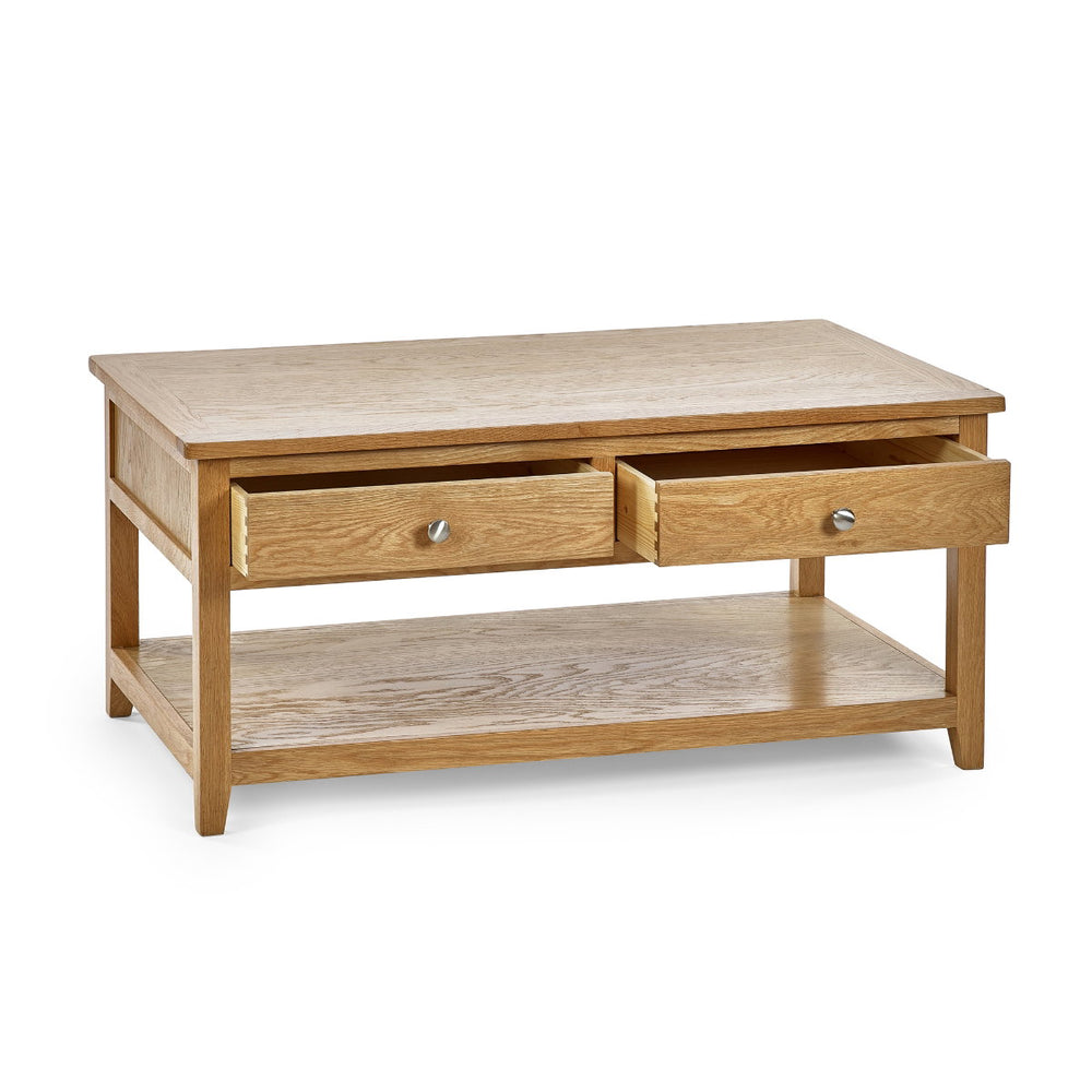 MALLORY COFFEE TABLE 2 DRWS - FSC MIX 70%(INT-COC-002320) - Living with Luxury