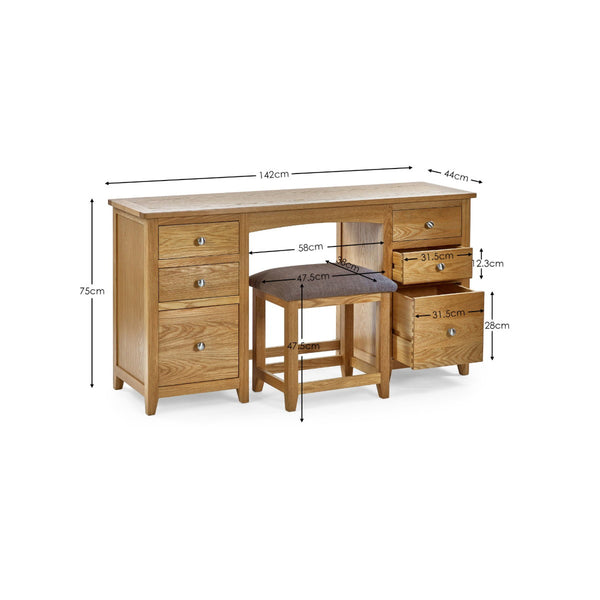 MALLORY TWIN DRESS TABLE&STOOL - FSC MIX 70%(INT-COC-002320) - Living with Luxury