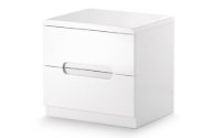 MANHATTAN 2 DRAWER BEDSIDE - GREY - Living with Luxury