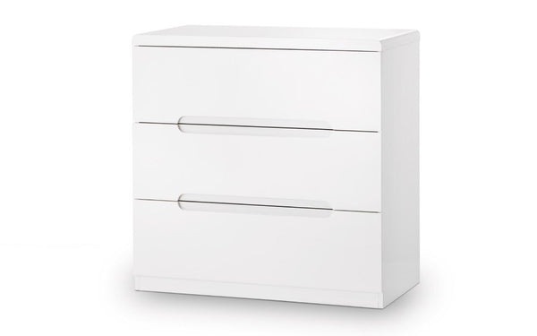 MANHATTAN 3 DRAWER CHEST - GREY - Living with Luxury