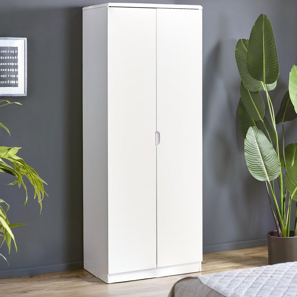 MANHATTAN 2 DOOR WARDROBE - WHITE - Living with Luxury