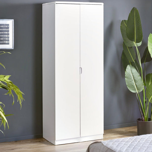 MANHATTAN 2 DOOR WARDROBE - WHITE - Living with Luxury