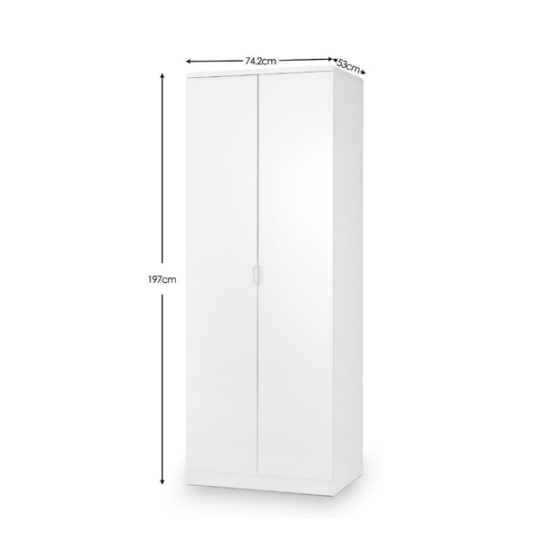MANHATTAN 2 DOOR WARDROBE - WHITE - Living with Luxury