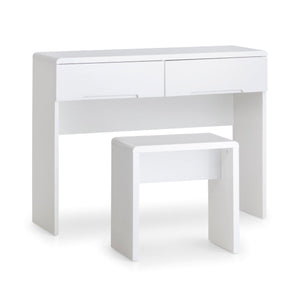MANHATTAN DRESSING TABLE WITH 2 DRAWERS - WHITE - Living with Luxury