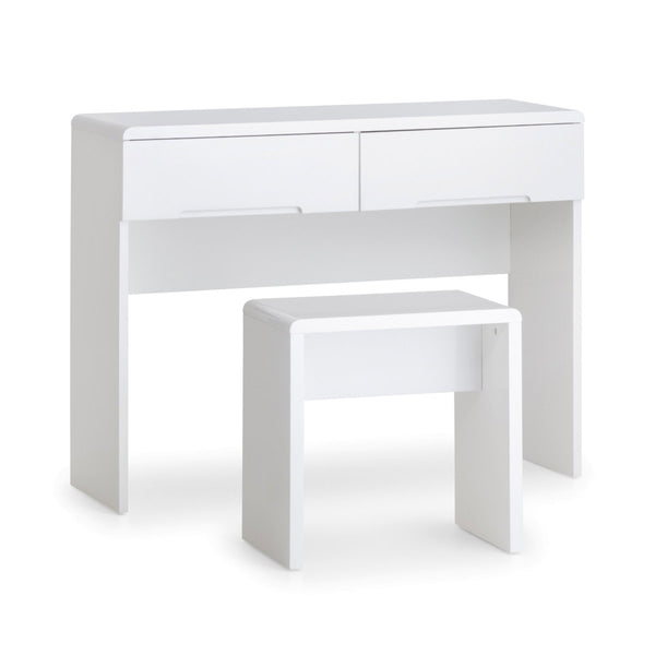 MANHATTAN DRESSING TABLE WITH 2 DRAWERS - WHITE - Living with Luxury