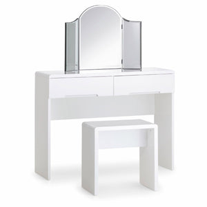 MANHATTAN DRESSING TABLE WITH 2 DRAWERS - WHITE - Living with Luxury
