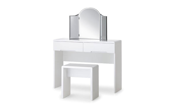 MANHATTAN DRESSING STOOL - WHITE - Living with Luxury