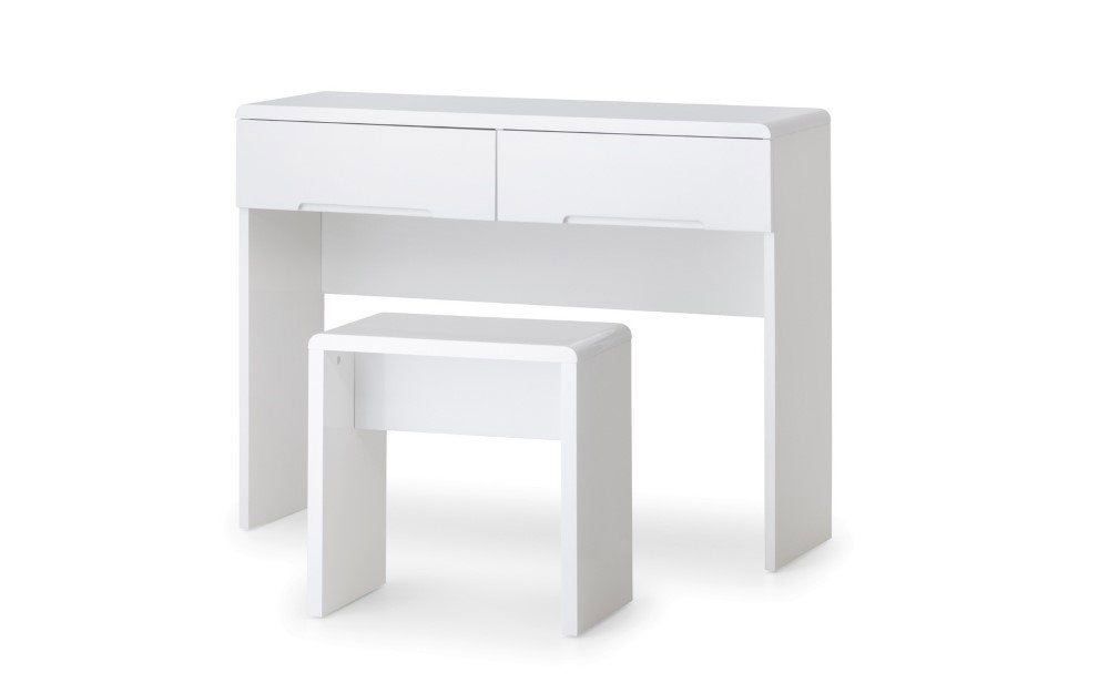 MANHATTAN DRESSING STOOL - WHITE - Living with Luxury
