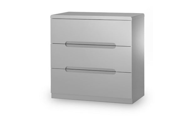 MANHATTAN 3 DRAWER CHEST - GREY - Living with Luxury