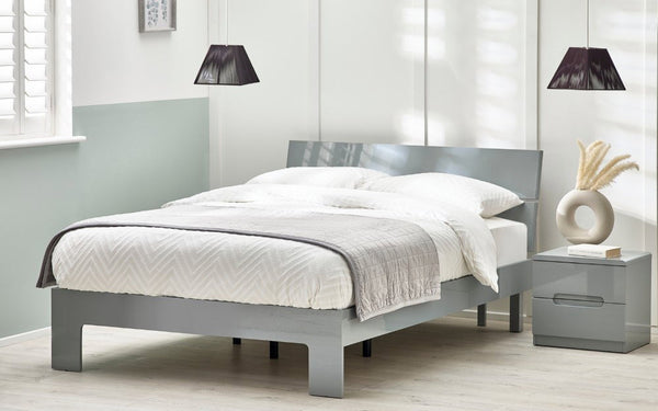 MANHATTAN BED 150CM - GREY - Living with Luxury