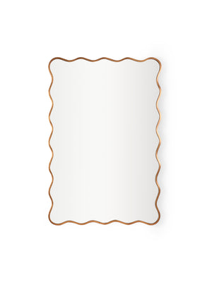 Stevie Wavy Edge Wall Mirror - Gold - Living with Luxury
