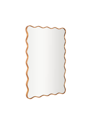 Stevie Wavy Edge Wall Mirror - Gold - Living with Luxury