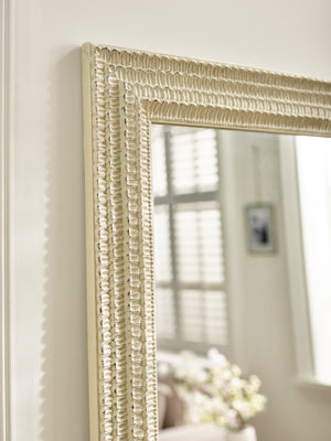 Alanis Full Length Rectangular Leaner Mirror - White - Living with Luxury