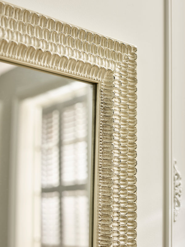 Alanis Full Length Rectangular Leaner Mirror - White - Living with Luxury