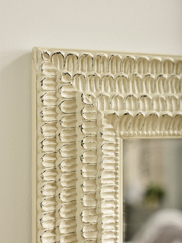 Alanis Full Length Rectangular Leaner Mirror - White - Living with Luxury