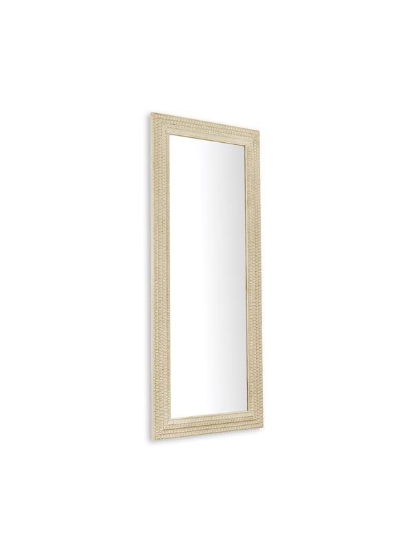 Alanis Full Length Rectangular Leaner Mirror - White - Living with Luxury