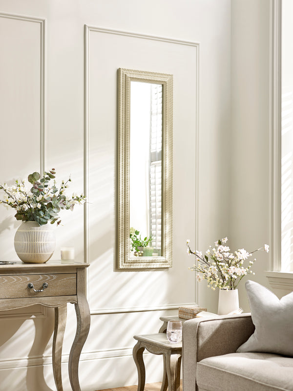 Alanis Rectangular Wall Mirror - White - Living with Luxury