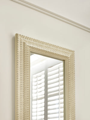 Alanis Rectangular Wall Mirror - White - Living with Luxury