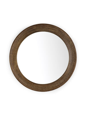 Iggy Round Wall Mirror - Brass Effect - Living with Luxury