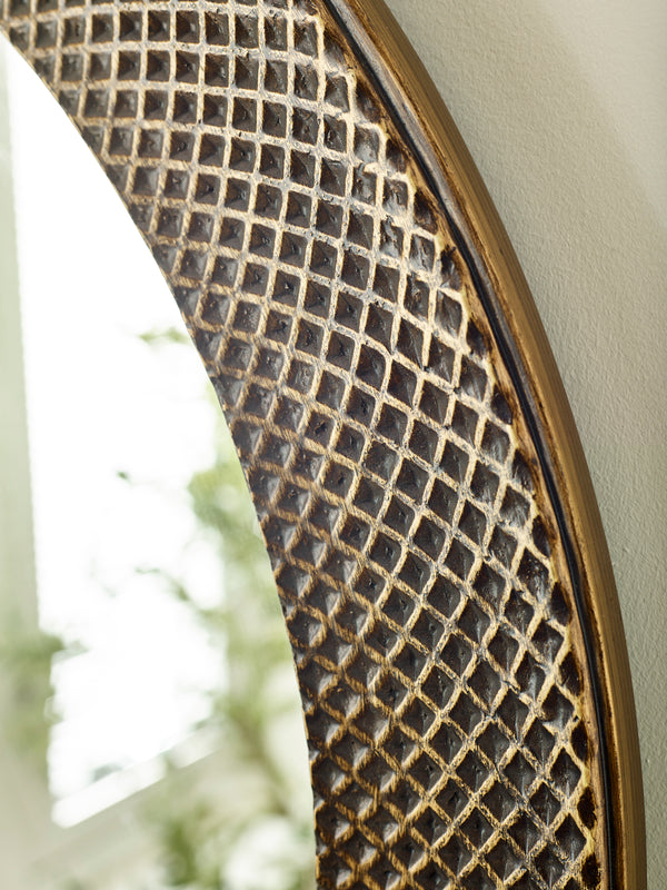 Iggy Round Wall Mirror - Brass Effect - Living with Luxury