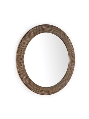 Iggy Round Wall Mirror - Brass Effect - Living with Luxury