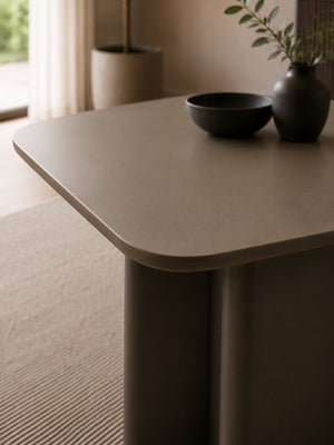 Moro Rectangular 6 Seater Dining Table - Matt Chocolate Brown - Living with Luxury