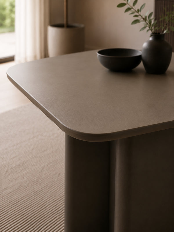 Moro Rectangular 6 Seater Dining Table - Matt Chocolate Brown - Living with Luxury