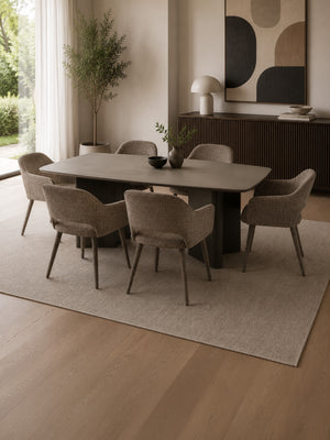 Moro Rectangular 6 Seater Dining Table - Matt Chocolate Brown - Living with Luxury