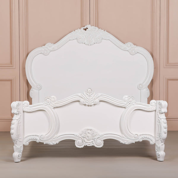 French Carved Rose Cherub King Size 5ft Bed – view 4