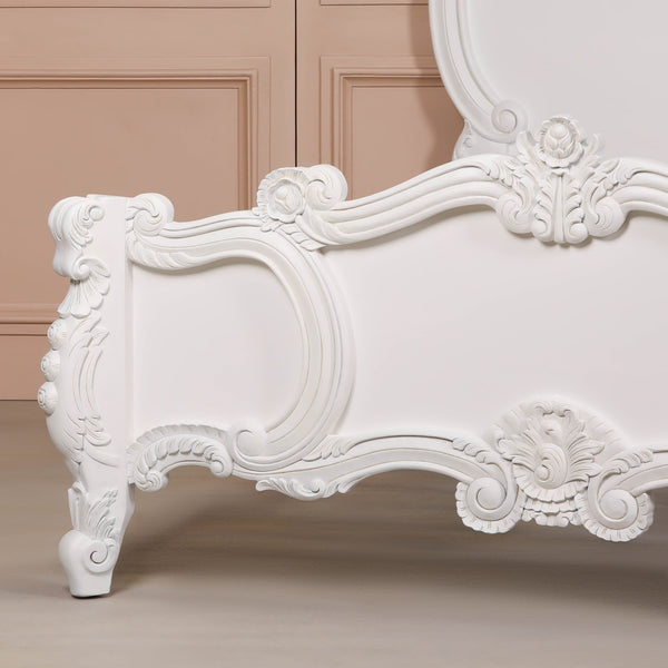 French Carved Rose Cherub King Size 5ft Bed – view 3