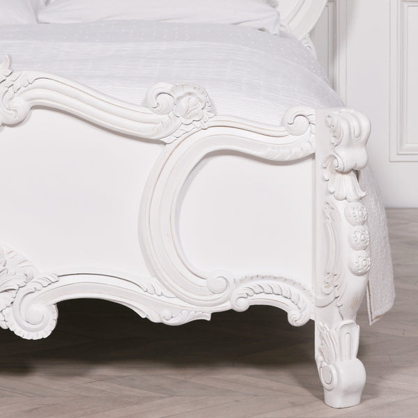 French Carved Rose Cherub King Size 5ft Bed – view 12