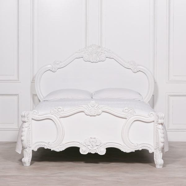 French Carved Rose Cherub King Size 5ft Bed – view 9