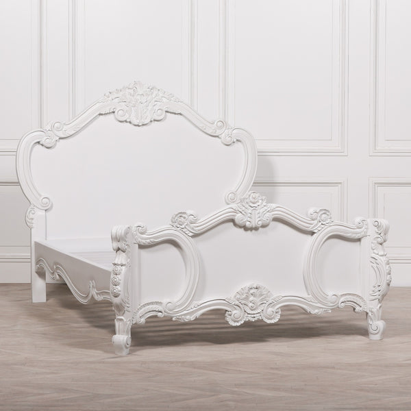 French Carved Rose Cherub King Size 5ft Bed – view 10