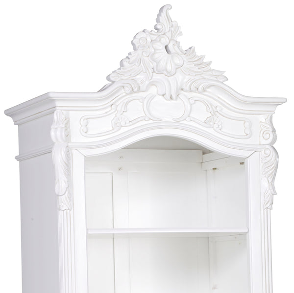 White Carved Bookcase – view 5