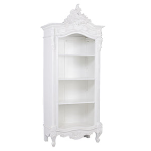 White Carved Bookcase – view 4