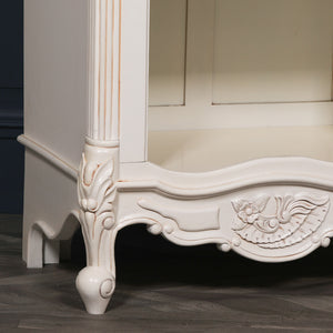 White Carved Bookcase – view 3