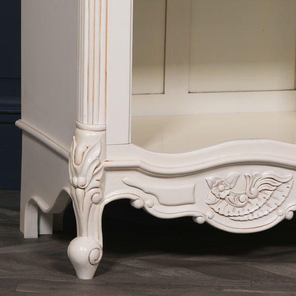 White Carved Bookcase – view 3