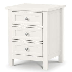 MAINE 3 DRAWER BEDSIDE - SURF WHITE - Living with Luxury