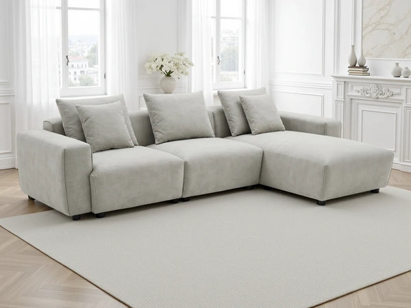Malibu Universal Corner Sofa – Beige & Grey Living Room Seating