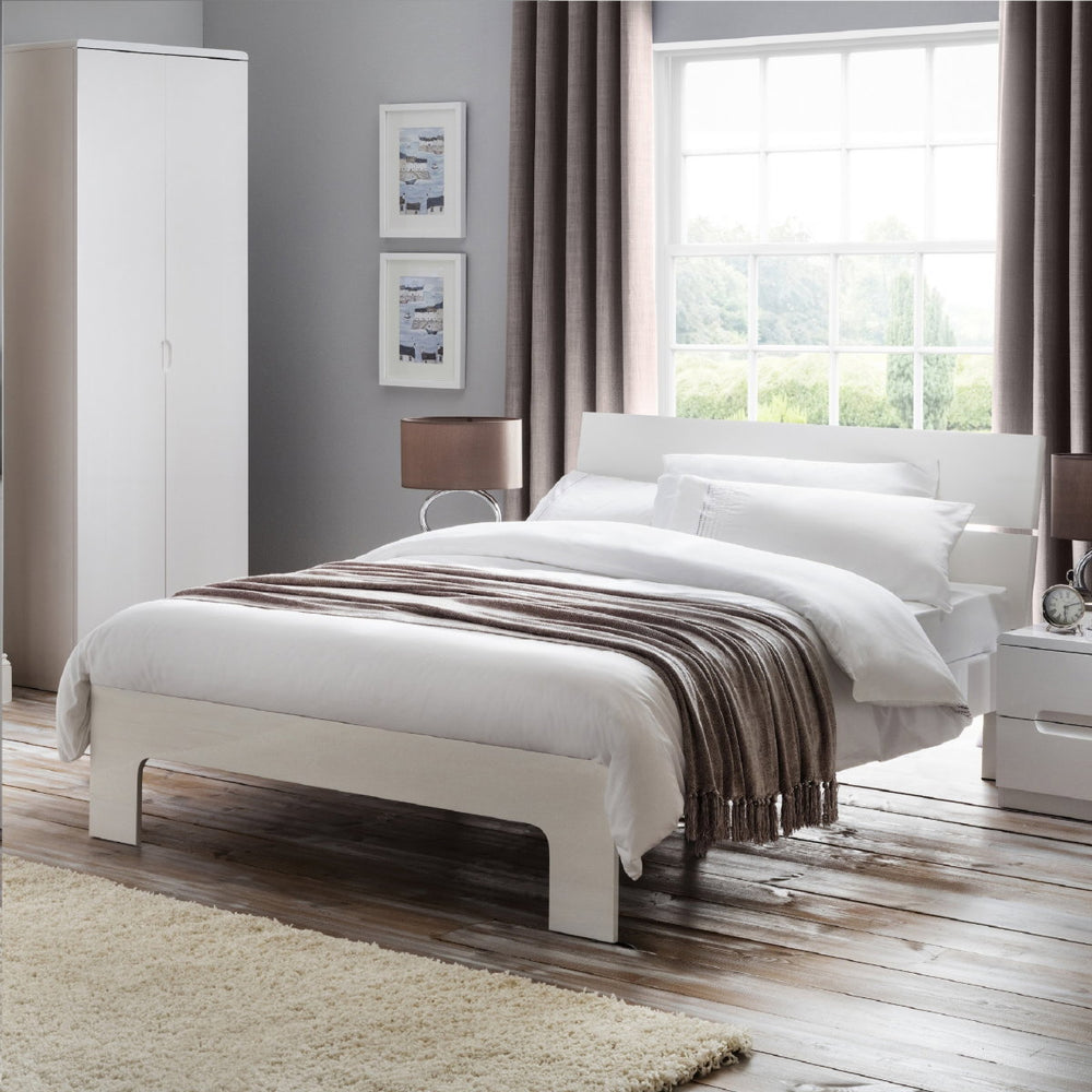 MANHATTAN BED 135CM - WHITE - Living with Luxury
