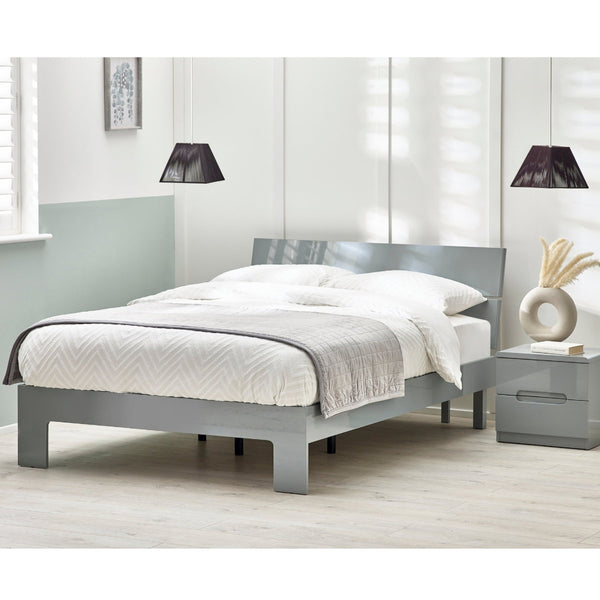 MANHATTAN BED 150CM - GREY - Living with Luxury
