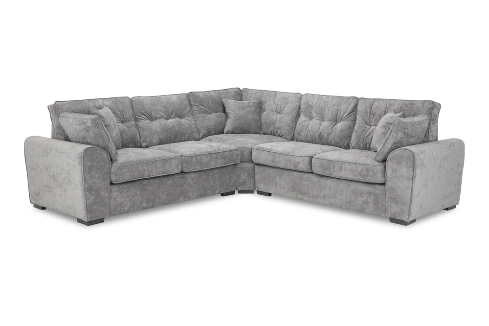 Maxwell Grey Large Corner Sofa – Stylish Modern Living Room Seating Furniture